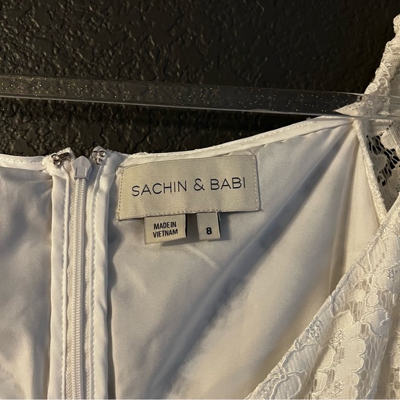 Sachin & Babi Anthropologie BHLDN Cailyn white lace dress size 8 - Picture 8 of 14